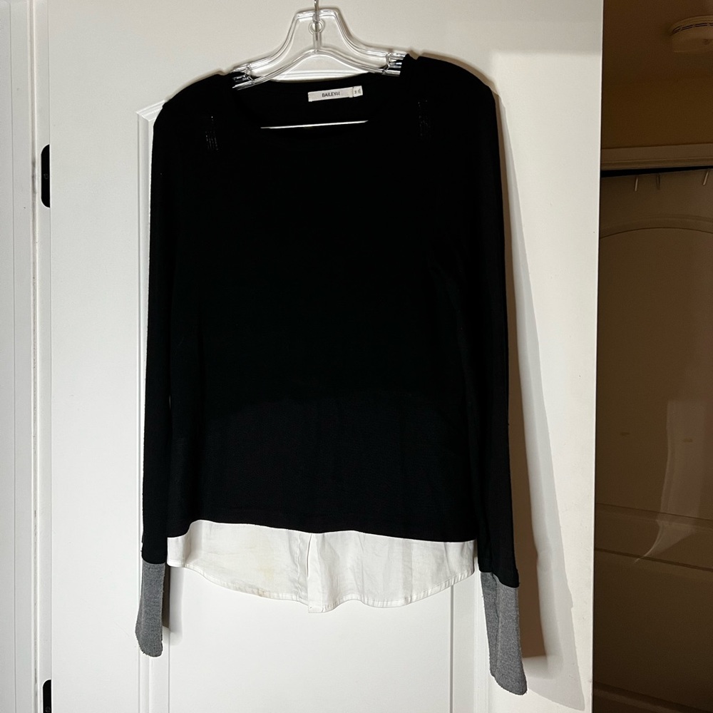 Bailey 44 Wool Blend Black Peekaboo Sweater